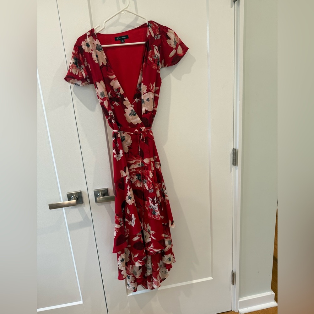 INC International Concepts Red Floral High Low Dress BNWOT